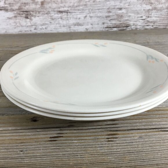 Set of 3 Corelle Windflower Bread Plates 7 1/4" Beige Floral Vintage - Picture 9 of 9